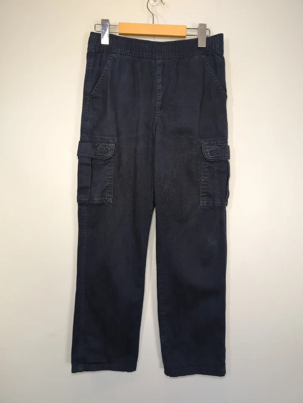 3/$20 Childrens Place Boys Navy Blue Cargo Pants Size 14 Adjustable Waist Cotton - Picture 10 of 10